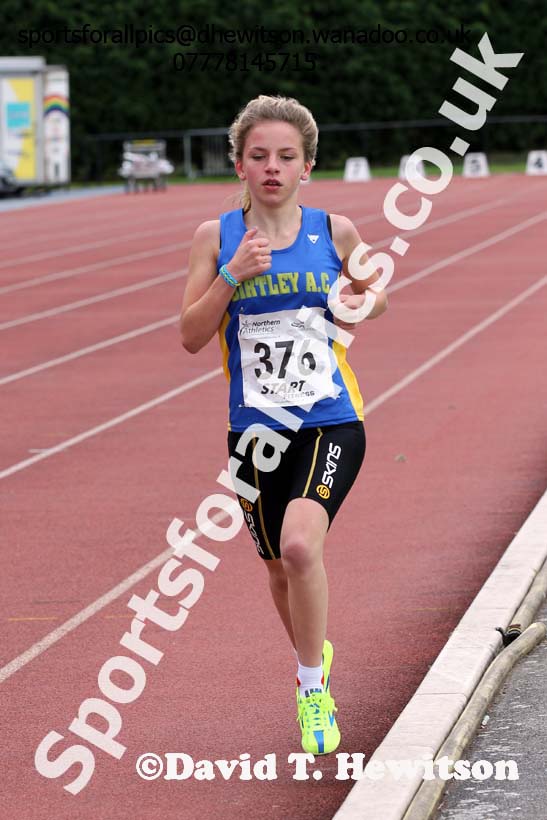 Under-17 womens 1500 metres, Northern Under-15 and under-17 Championships, Wigan. Photo: David T. Hewitson/Sports for All Pics